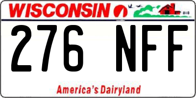 WI license plate 276NFF