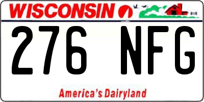 WI license plate 276NFG