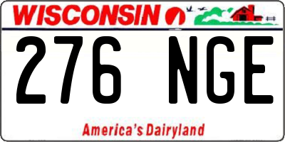 WI license plate 276NGE