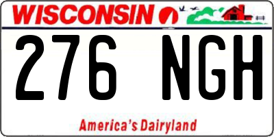 WI license plate 276NGH