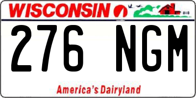 WI license plate 276NGM