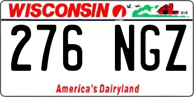 WI license plate 276NGZ