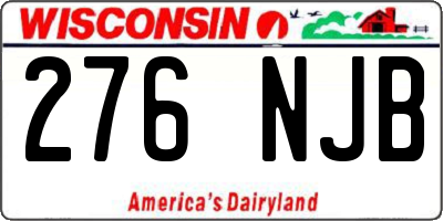 WI license plate 276NJB