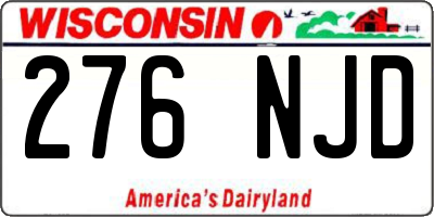 WI license plate 276NJD