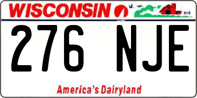 WI license plate 276NJE