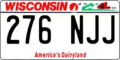 WI license plate 276NJJ