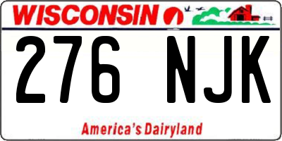 WI license plate 276NJK