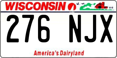 WI license plate 276NJX