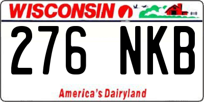 WI license plate 276NKB