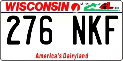 WI license plate 276NKF