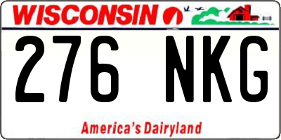 WI license plate 276NKG