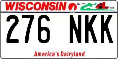 WI license plate 276NKK