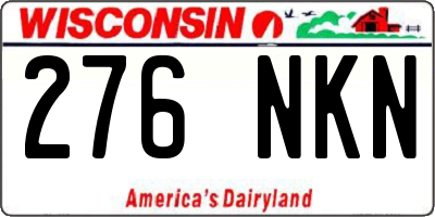 WI license plate 276NKN