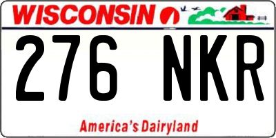 WI license plate 276NKR