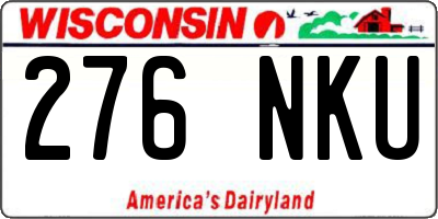 WI license plate 276NKU