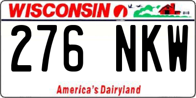WI license plate 276NKW