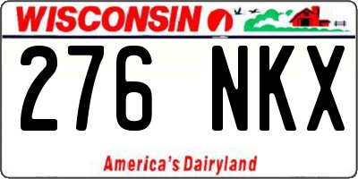 WI license plate 276NKX