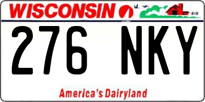 WI license plate 276NKY