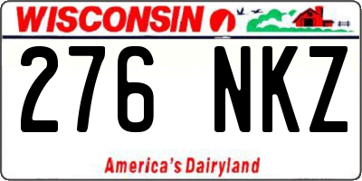 WI license plate 276NKZ