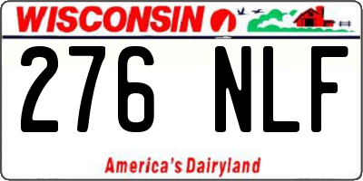 WI license plate 276NLF