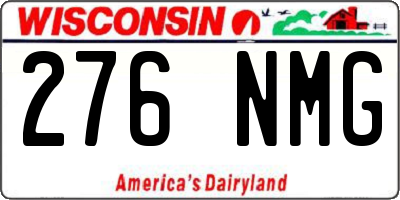 WI license plate 276NMG