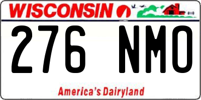 WI license plate 276NMO