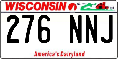 WI license plate 276NNJ