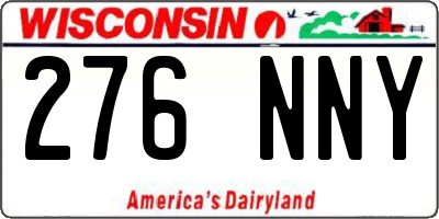WI license plate 276NNY