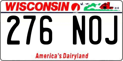 WI license plate 276NOJ