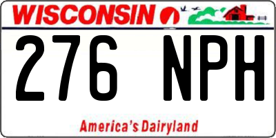 WI license plate 276NPH