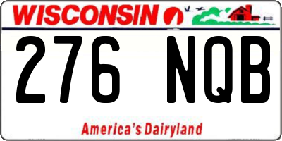 WI license plate 276NQB