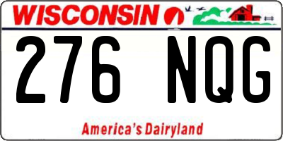 WI license plate 276NQG