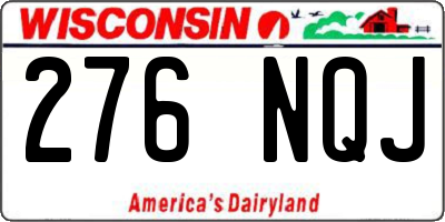 WI license plate 276NQJ