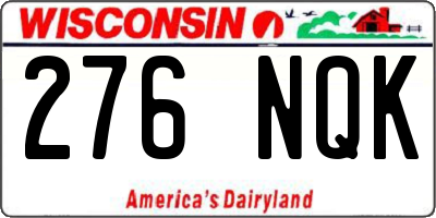 WI license plate 276NQK