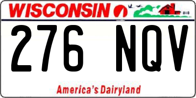 WI license plate 276NQV