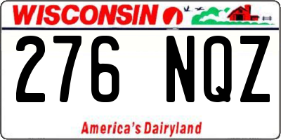 WI license plate 276NQZ