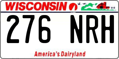 WI license plate 276NRH