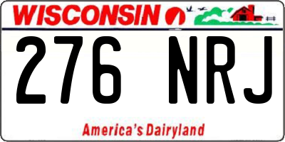WI license plate 276NRJ