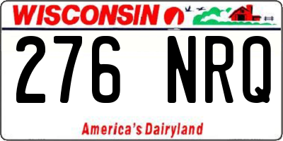 WI license plate 276NRQ