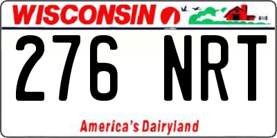 WI license plate 276NRT