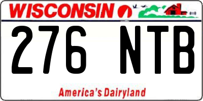 WI license plate 276NTB