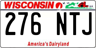 WI license plate 276NTJ