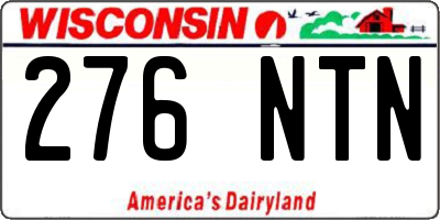 WI license plate 276NTN