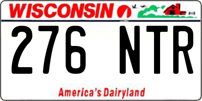 WI license plate 276NTR