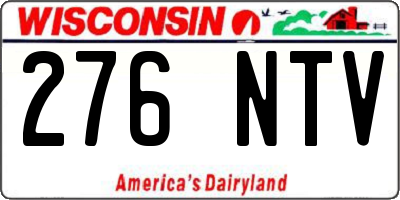 WI license plate 276NTV