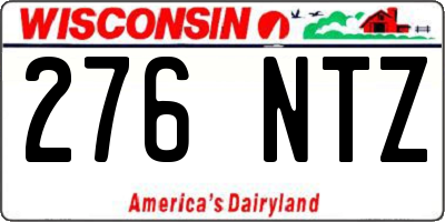 WI license plate 276NTZ