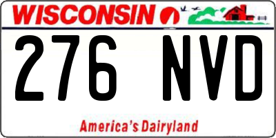 WI license plate 276NVD