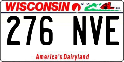 WI license plate 276NVE