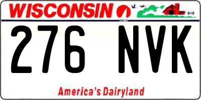 WI license plate 276NVK