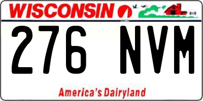 WI license plate 276NVM